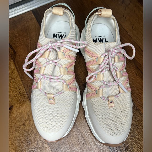 Madewell The Field Knit Sneakers in Pale Celadon Multi US 9 - Picture 2 of 5